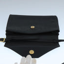 CELINE Shoulder Bag Leather Black Gold Auth 109904-18