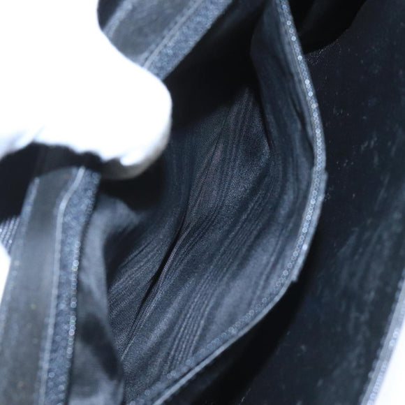 CELINE Shoulder Bag Leather Black Gold Auth 109904