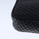 BALLY Chain Shoulder Bag Leather Black Gold Auth 109917-16