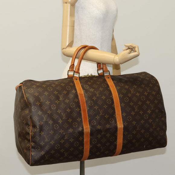 LOUIS VUITTON Monogram Keepall 60 Boston Bag M41422 LV Auth 109934