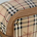 BURBERRY Nova Check Tote Bag PVC Leather 2way Beige Auth 109937-16