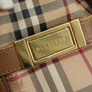 BURBERRY Nova Check Tote Bag PVC Leather 2way Beige Auth 109937-17
