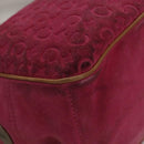 CELINE C Macadam Canvas Boogie bag Hand Bag Pink Auth 109991-9