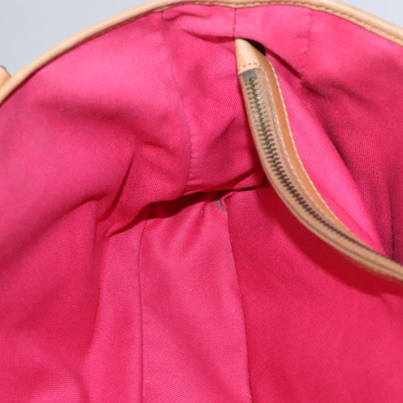 CELINE C Macadam Canvas Boogie bag Hand Bag Pink Auth 109991