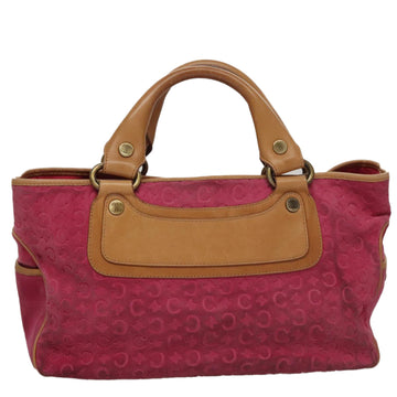 CELINE C Macadam Canvas Boogie bag Hand Bag Pink Auth 109991 - 0