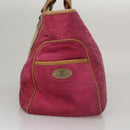 CELINE C Macadam Canvas Boogie bag Hand Bag Pink Auth 109991-4