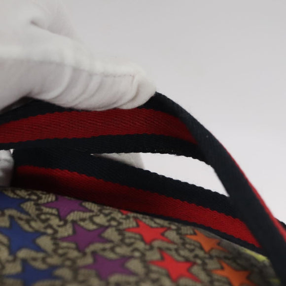 GUCCI GG Supreme Sherry Line Backpack PVC Beige Rainbow 550775 Auth 109993V