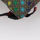 GUCCI GG Supreme Sherry Line Backpack PVC Beige Rainbow 550775 Auth 109993V-16