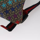 GUCCI GG Supreme Sherry Line Backpack PVC Beige Rainbow 550775 Auth 109993V-17