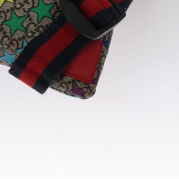 GUCCI GG Supreme Sherry Line Backpack PVC Beige Rainbow 550775 Auth 109993V