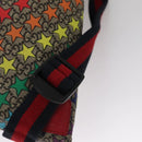 GUCCI GG Supreme Sherry Line Backpack PVC Beige Rainbow 550775 Auth 109993V-20