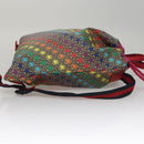 GUCCI GG Supreme Sherry Line Backpack PVC Beige Rainbow 550775 Auth 109993V-3