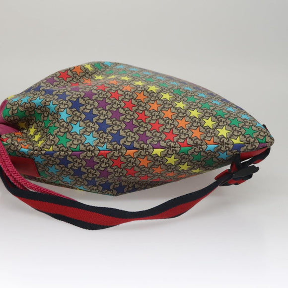 GUCCI GG Supreme Sherry Line Backpack PVC Beige Rainbow 550775 Auth 109993V