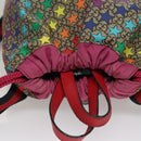 GUCCI GG Supreme Sherry Line Backpack PVC Beige Rainbow 550775 Auth 109993V-6