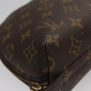 LOUIS VUITTON Monogram Trousse Demi Ronde Cosmetic Pouch M47520 LV Auth 109998-15