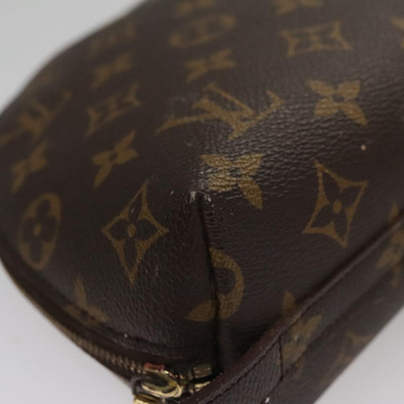LOUIS VUITTON Monogram Trousse Demi Ronde Cosmetic Pouch M47520 LV Auth 109998