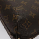 LOUIS VUITTON Monogram Trousse Demi Ronde Cosmetic Pouch M47520 LV Auth 109998-16