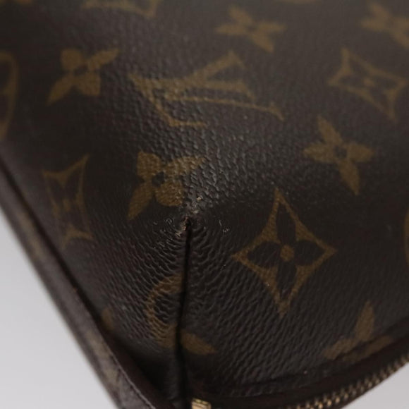 LOUIS VUITTON Monogram Trousse Demi Ronde Cosmetic Pouch M47520 LV Auth 109998