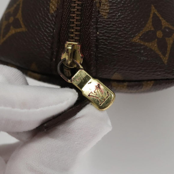 LOUIS VUITTON Monogram Trousse Demi Ronde Cosmetic Pouch M47520 LV Auth 109998