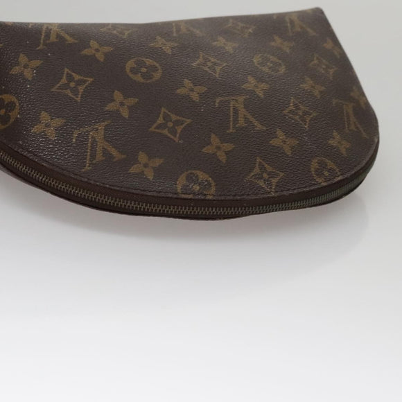 LOUIS VUITTON Monogram Trousse Demi Ronde Cosmetic Pouch M47520 LV Auth 109998