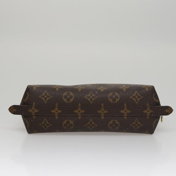 LOUIS VUITTON Monogram Trousse Demi Ronde Cosmetic Pouch M47520 LV Auth 109998