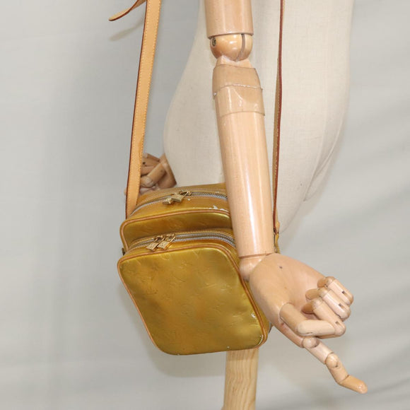 LOUIS VUITTON Monogram Vernis Wooster Shoulder Bag Gris M91036 LV Auth 110001