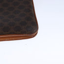 CELINE Macadam Canvas Shoulder Bag PVC Leather Brown Auth 110008-17