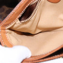 CELINE Macadam Canvas Shoulder Bag PVC Leather Brown Auth 110008-22