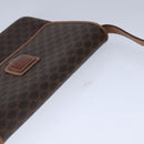 CELINE Macadam Canvas Shoulder Bag PVC Leather Brown Auth 110008-6