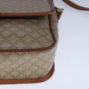 CELINE Macadam Canvas Circle Shoulder Bag Beige Auth 110010-15