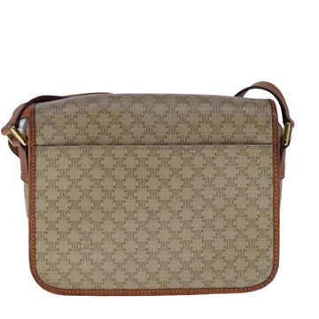 CELINE Macadam Canvas Circle Shoulder Bag Beige Auth 110010 - 0