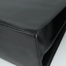 Salvatore Ferragamo Gancini Hand Bag Leather Black Gold Auth 110014-15