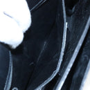 Salvatore Ferragamo Gancini Hand Bag Leather Black Gold Auth 110014-20