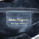 Salvatore Ferragamo Gancini Shoulder Bag Suede Brown Gold Auth 110015-12