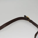 Salvatore Ferragamo Gancini Shoulder Bag Suede Brown Gold Auth 110015-8