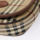 Burberrys Nova Check Shoulder Bag PVC Leather Beige Auth 110021-9