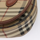 Burberrys Nova Check Shoulder Bag PVC Leather Beige Auth 110021-14