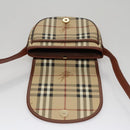 Burberrys Nova Check Shoulder Bag PVC Leather Beige Auth 110021-18