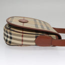 Burberrys Nova Check Shoulder Bag PVC Leather Beige Auth 110021-3