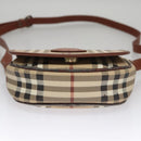 Burberrys Nova Check Shoulder Bag PVC Leather Beige Auth 110021-5