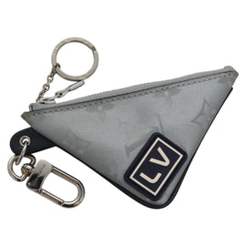 LOUIS VUITTON Monogram satellite Porte Cles Charm Silver MP2217 LV Auth 110058