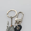 LOUIS VUITTON Monogram satellite Porte Cles Charm Silver MP2217 LV Auth 110058-7