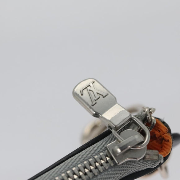 LOUIS VUITTON Monogram satellite Porte Cles Charm Silver MP2217 LV Auth 110058