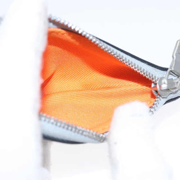 LOUIS VUITTON Monogram satellite Porte Cles Charm Silver MP2217 LV Auth 110058