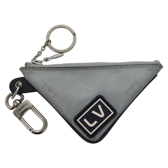LOUIS VUITTON Monogram satellite Porte Cles Charm Silver MP2217 LV Auth 110058