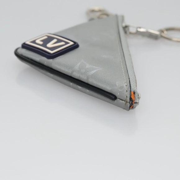 LOUIS VUITTON Monogram satellite Porte Cles Charm Silver MP2217 LV Auth 110058