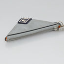 LOUIS VUITTON Monogram satellite Porte Cles Charm Silver MP2217 LV Auth 110058-5