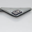 LOUIS VUITTON Monogram satellite Porte Cles Charm Silver MP2217 LV Auth 110058-6