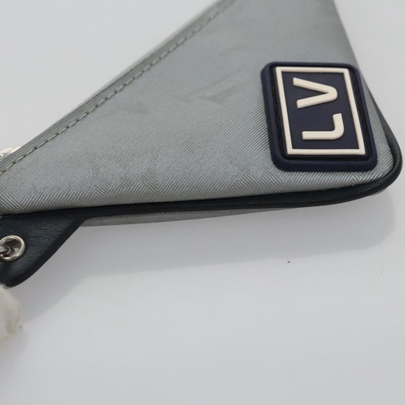 LOUIS VUITTON Monogram satellite Porte Cles Charm Silver MP2217 LV Auth 110058