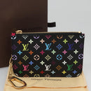 LOUIS VUITTON Multicolor Pochette Cles NM Portemonnee Zwart M93735 Auth 110059SAM-12